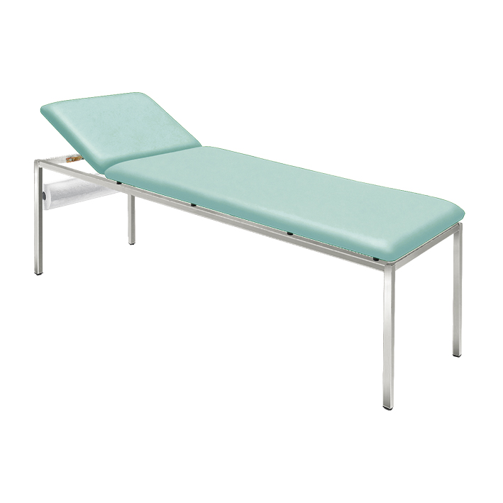 Untersuchungsliege ratiomed pastellmint, verchromt, inkl. Rollenhalter