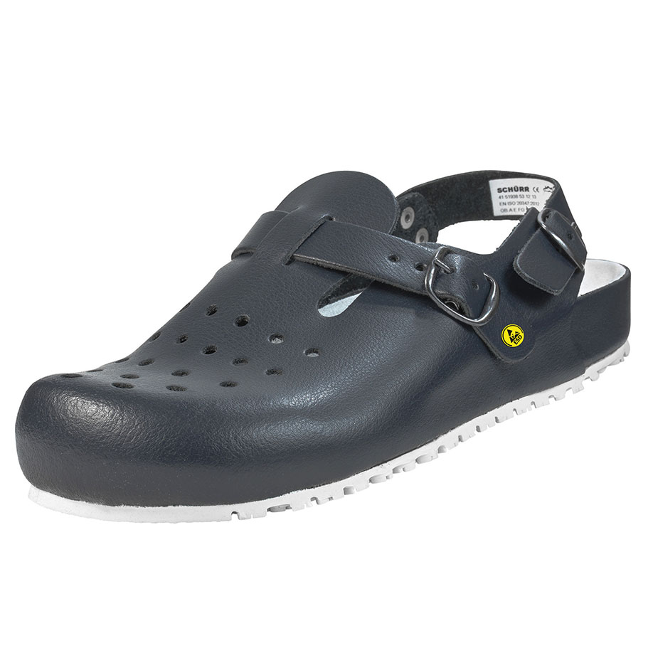 Sandale Modell BAD TÖLZ gelocht, mit Rist- und Fersenriemen, blau, Gr. 39