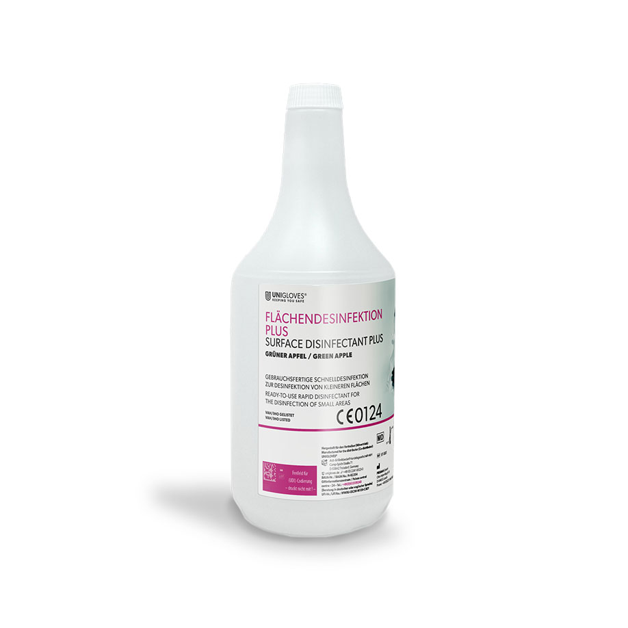 Unigloves Flächendesinfektion PLUS 1 Ltr., grüner Apfel