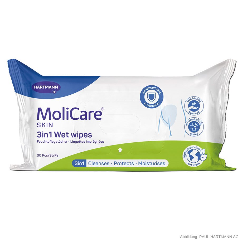 MoliCare Skin 3in1 Feuchtpflegetücher