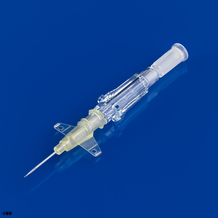 BD Insyte-N Venenverweilkatheter mit Flügeln, 24 G, 0,7 x 14 mm, gelb