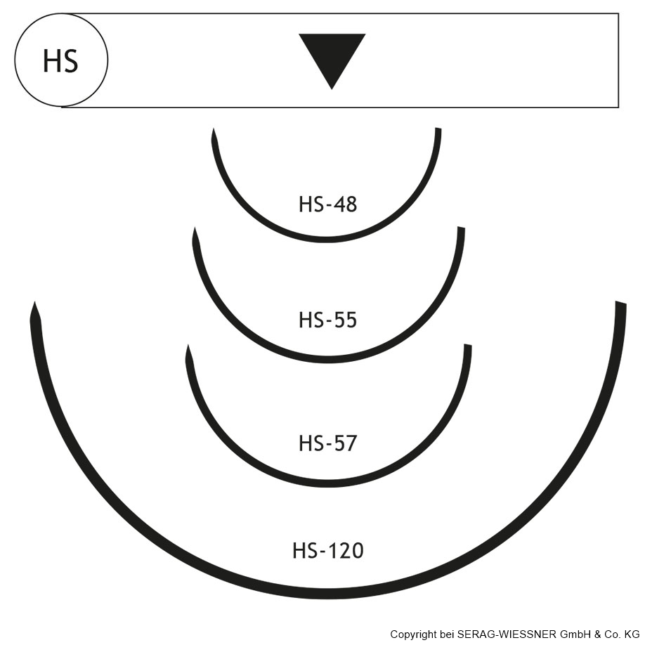 SERALON HS-15 4/0=1,5, blau, Nahtmaterial Fadenlänge 50 cm (24 Stck.)