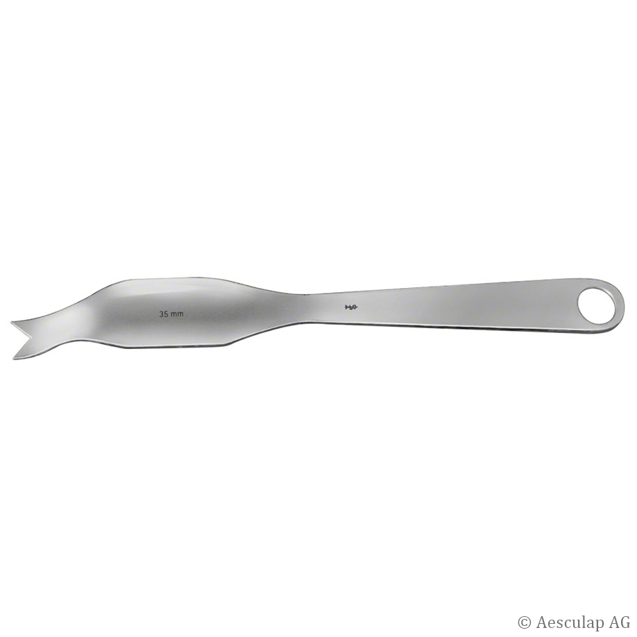 SCHUMACHER Knochenhebel, gebogen, 290 mm, V-Spitze