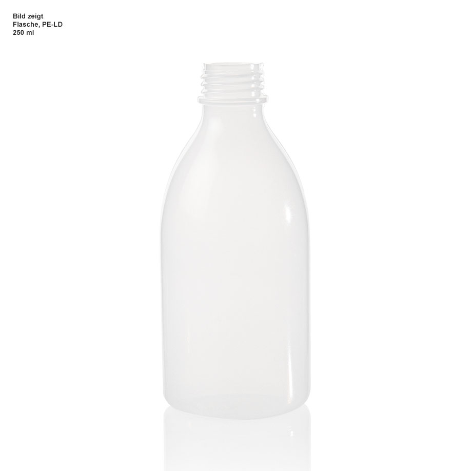 Flasche, PE-LD, 100 ml, ohne Verschluss,