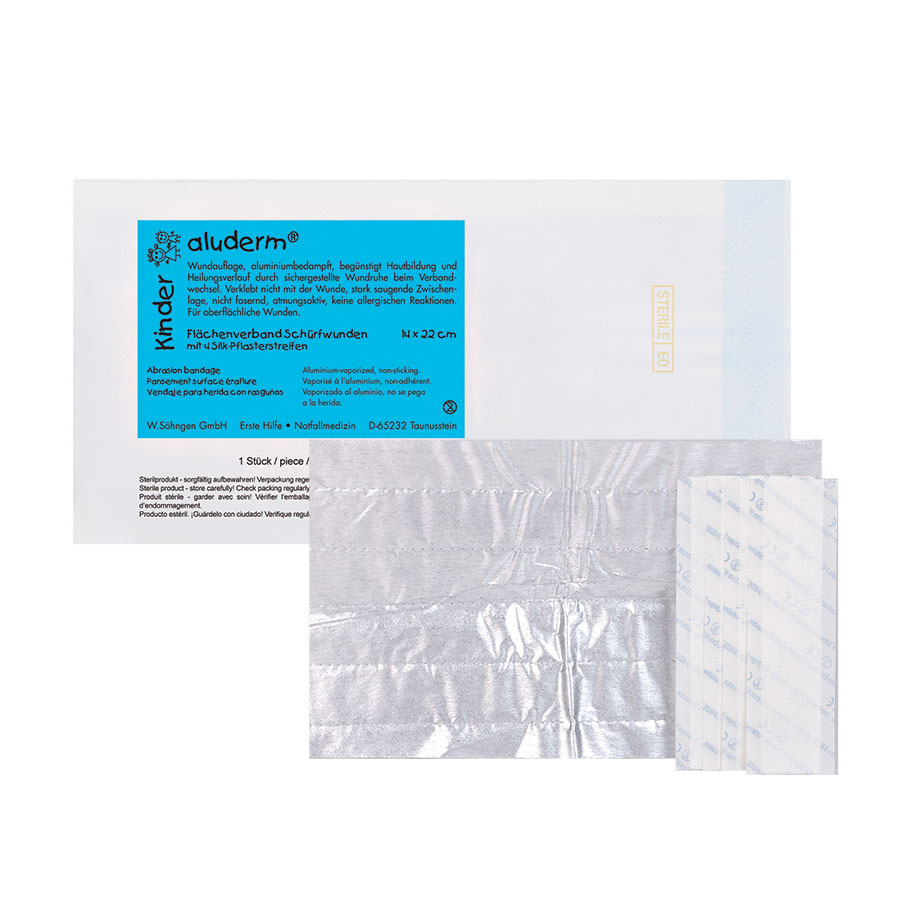 aluderm Kinder-Flächenverband Schürfwunden