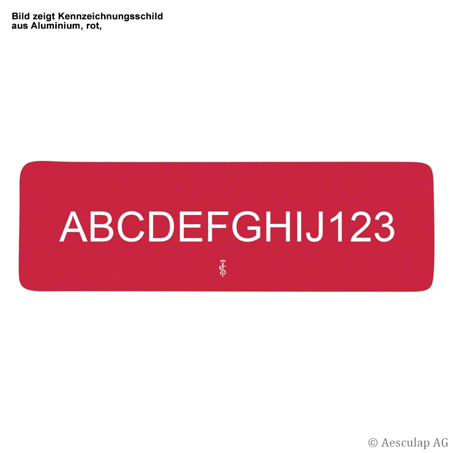 Kennzeichnungsschild, Aluminium, rot,