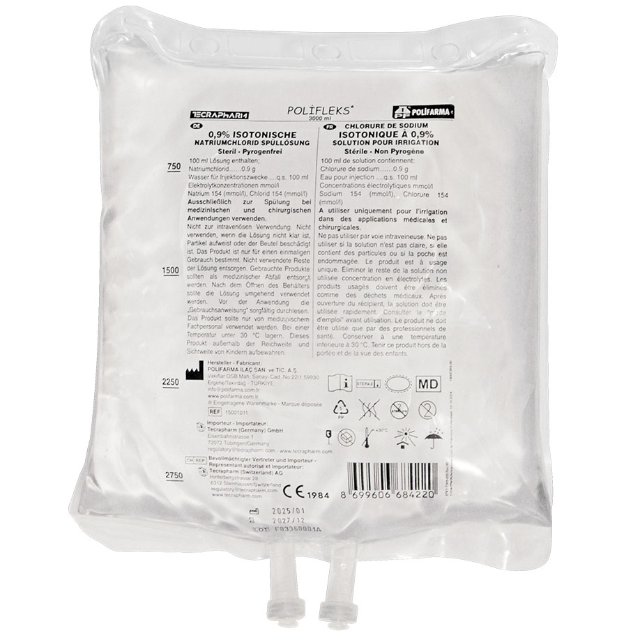 POLIFLEKS NaCl 0.9% Spüllösung 5 x 3000 ml)