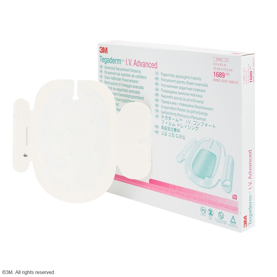 3M Tegaderm I.V. Advanced Fixierverband 10 cm x 15,5 cm (25 Stck.)