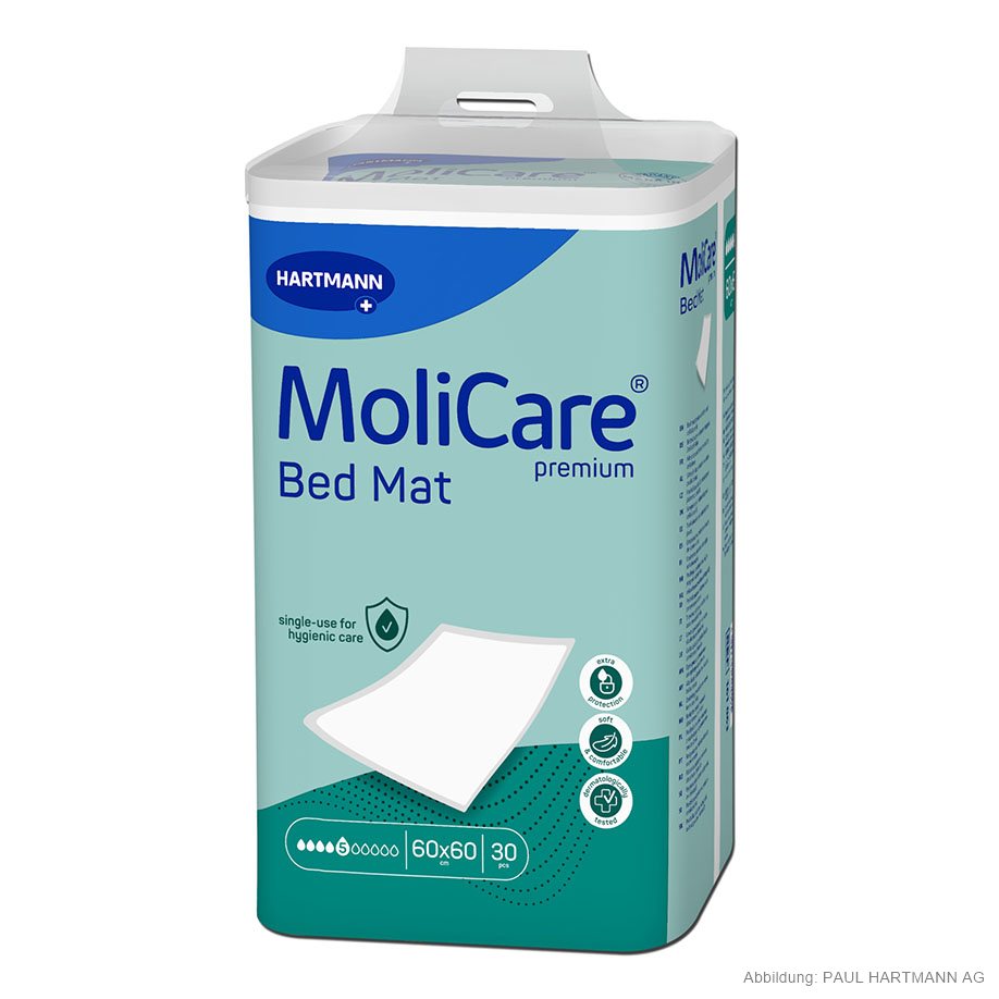 MoliCare Premium Bed Mat 5 Tropfen Krankenunterlagen 60 x 60 cm (30 Stck.)