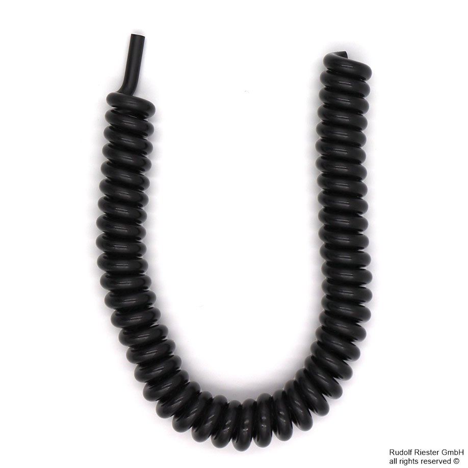 Latexspiralschlauch, schwarz
