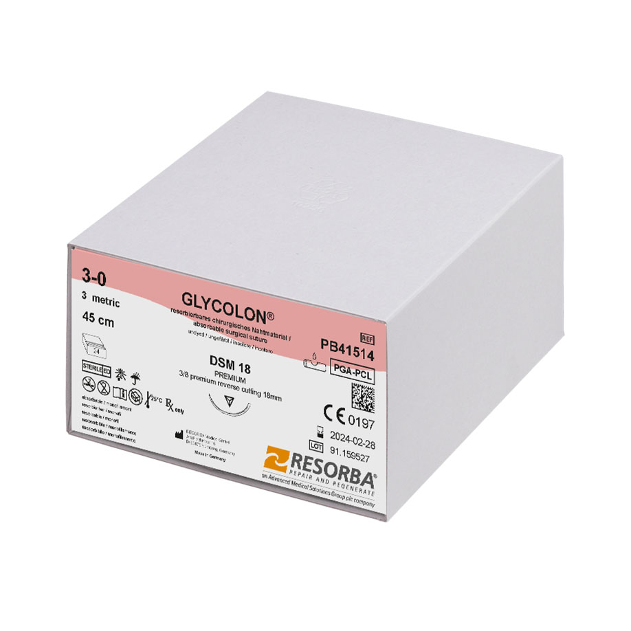 GLYCOLON DSM 18 3/0=2 ungefärbt,