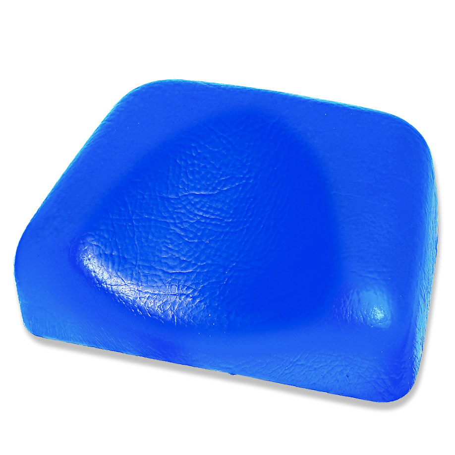 Kopflagerungspolster mit Kopfmulde, PVC blau, 19,5 x 14 x 5/2 cm