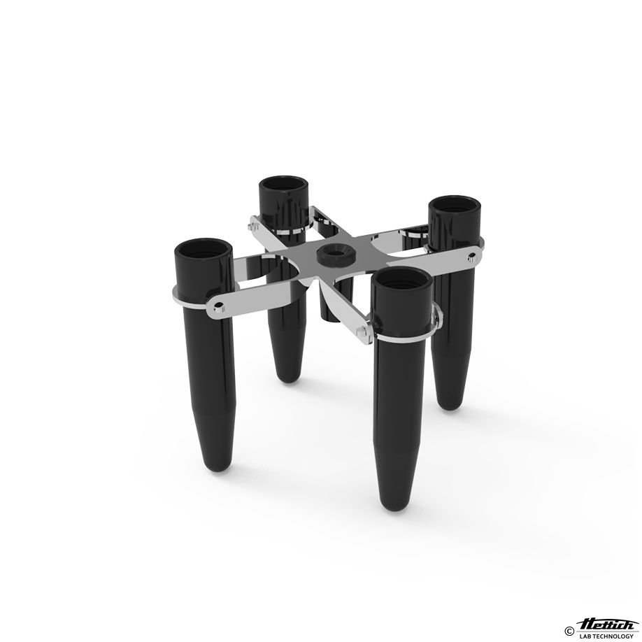 Ausschwingrotor 90° für 4 x 15 ml, mit Gehänge für HET 1011