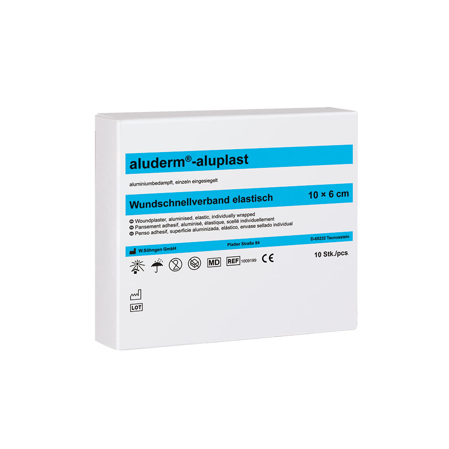 aluderm-aluplast Wundpflaster elastisch ca. 10 x 6 cm (10 Stck.)