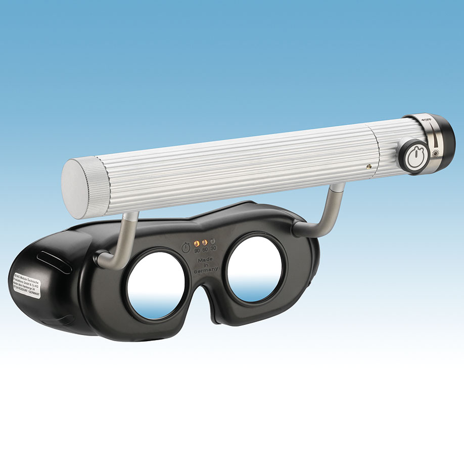 LED Nystagmusbrille schwarz