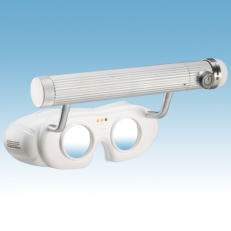 LED Nystagmusbrille weiß,