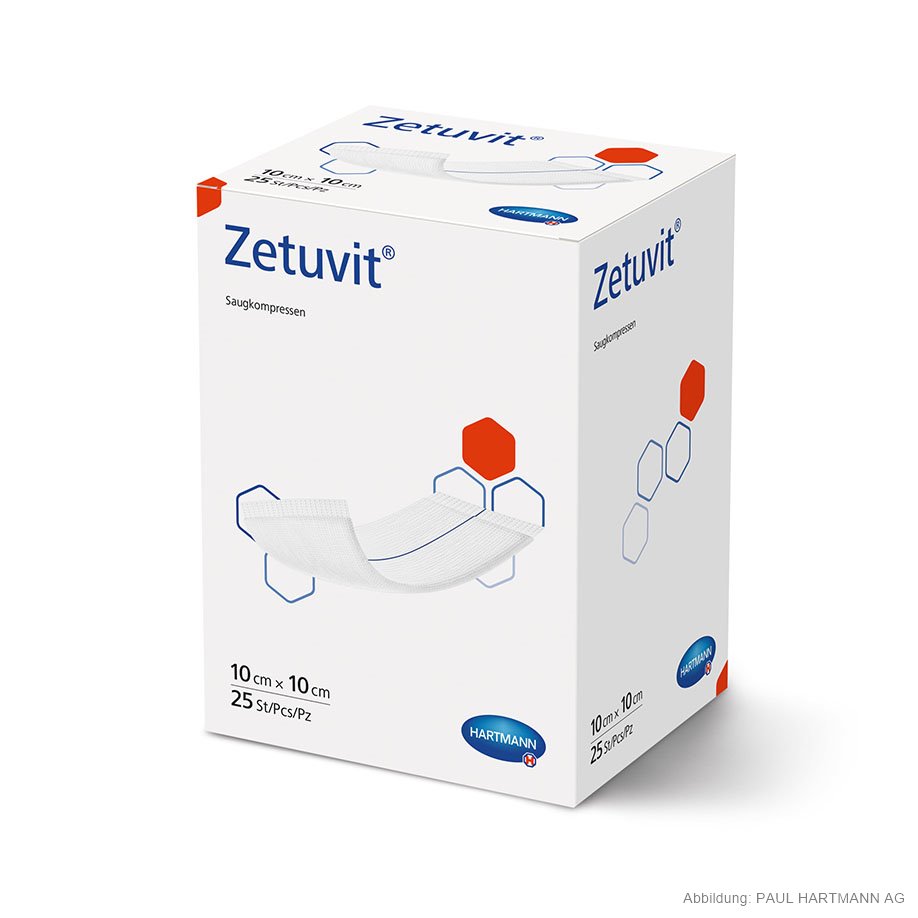 Zetuvit Saugkompressen steril 10 x 10 cm (25 Stck.)