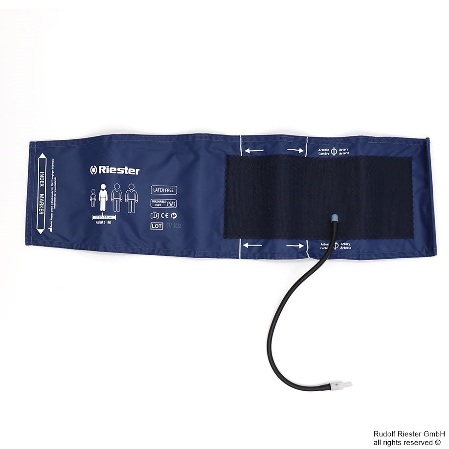 Velcromanschette Erwachsene, Größe M, inkl. Konnektor und Schlauch 15 cm