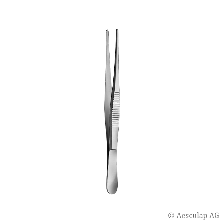 chir. Pinzette standard, 1 x 2 Zähne,
