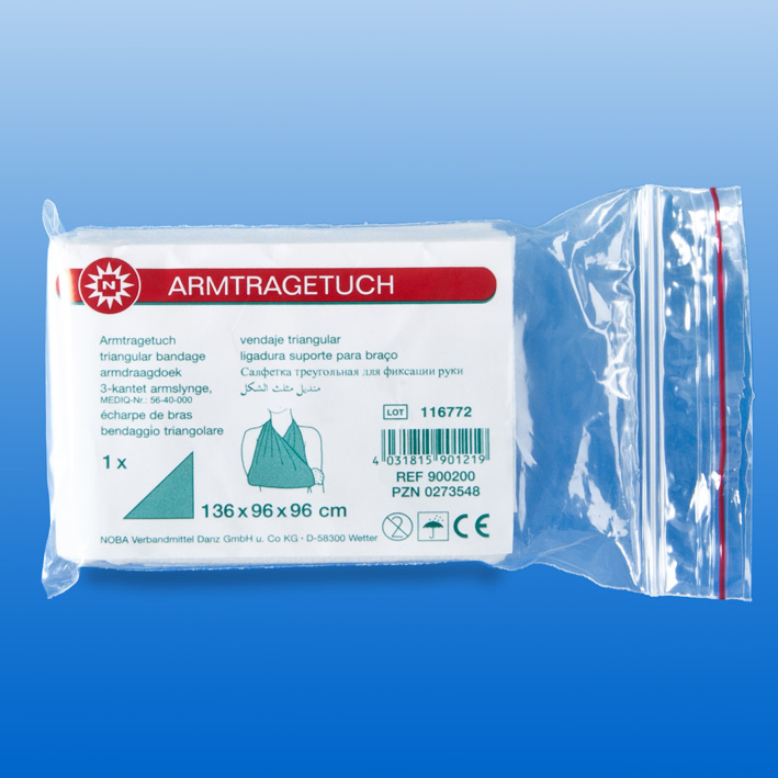 Armtragetuch, weiß, aus Vliesstoff