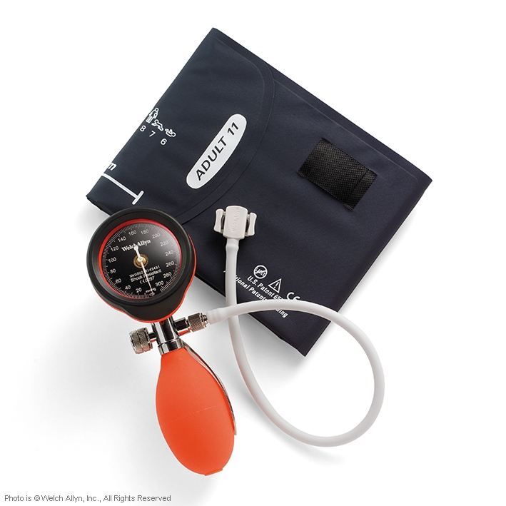 DuraShock Blutdruckmessgerät DS55 rot, Ø 50 mm, verchromt, 1-Schlauch,