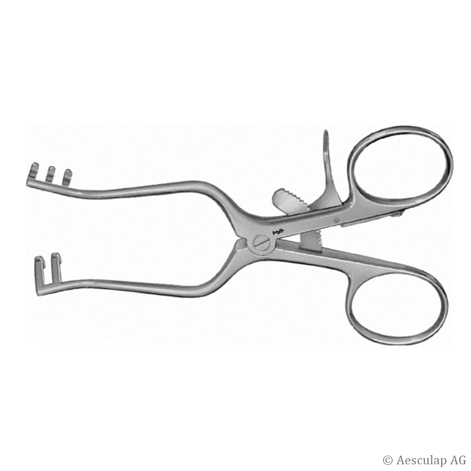 WEITLANER Wundspreizer, selbsthaltend, 110 mm, 2 x 3 Zinken, stumpf