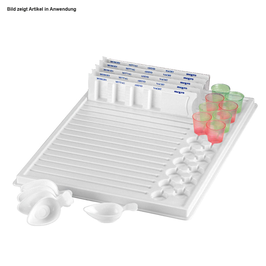 Dispenser-Tablett mit Boden