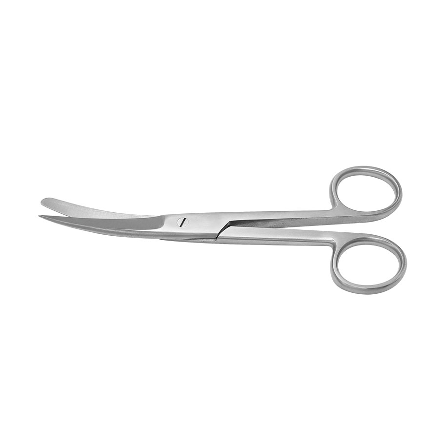 chir. Schere gebogen, spitz/stumpf, 14,5 cm