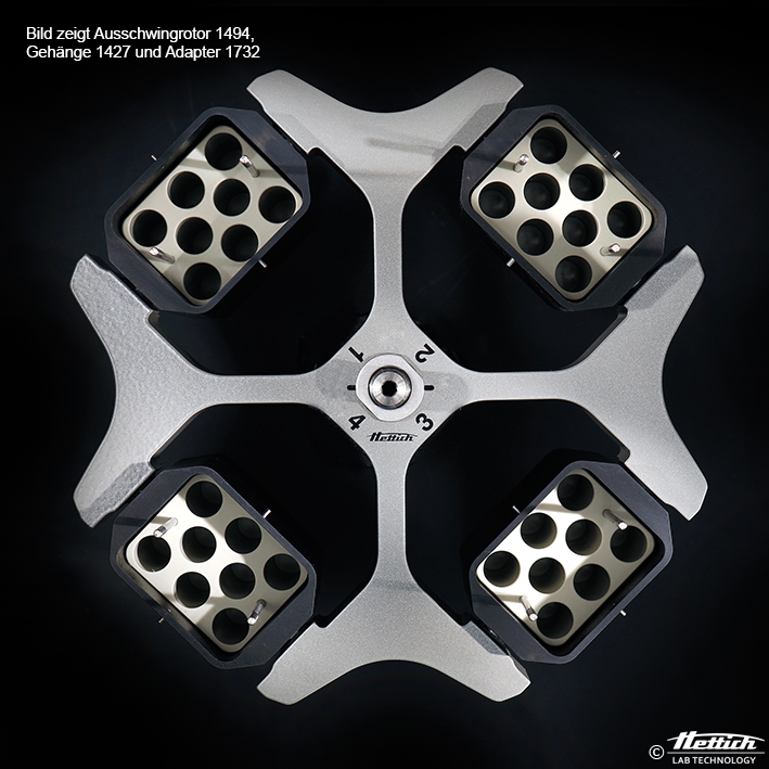 Ausschwingrotor 4-fach, ohne Gehänge,