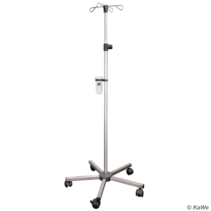 Infusionsständer 5-Fuß, Edelstahl,