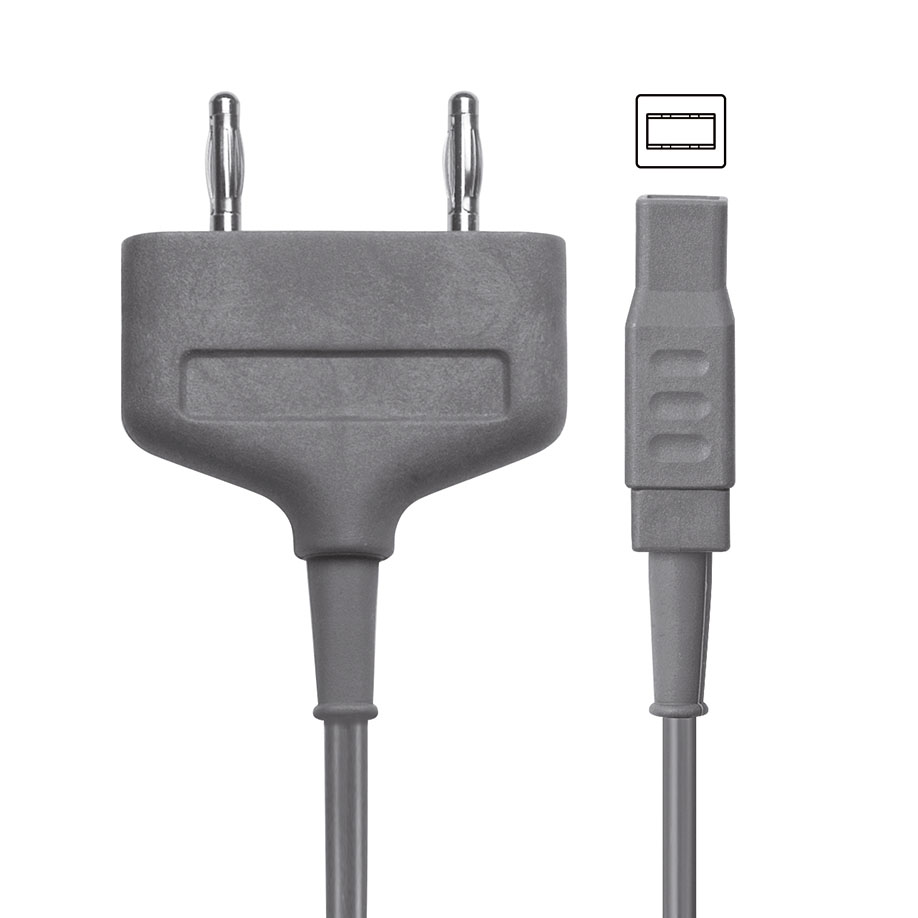 Anschlusskabel für bibolare Instrumente, Länge 4 m mit internationalem Stecker