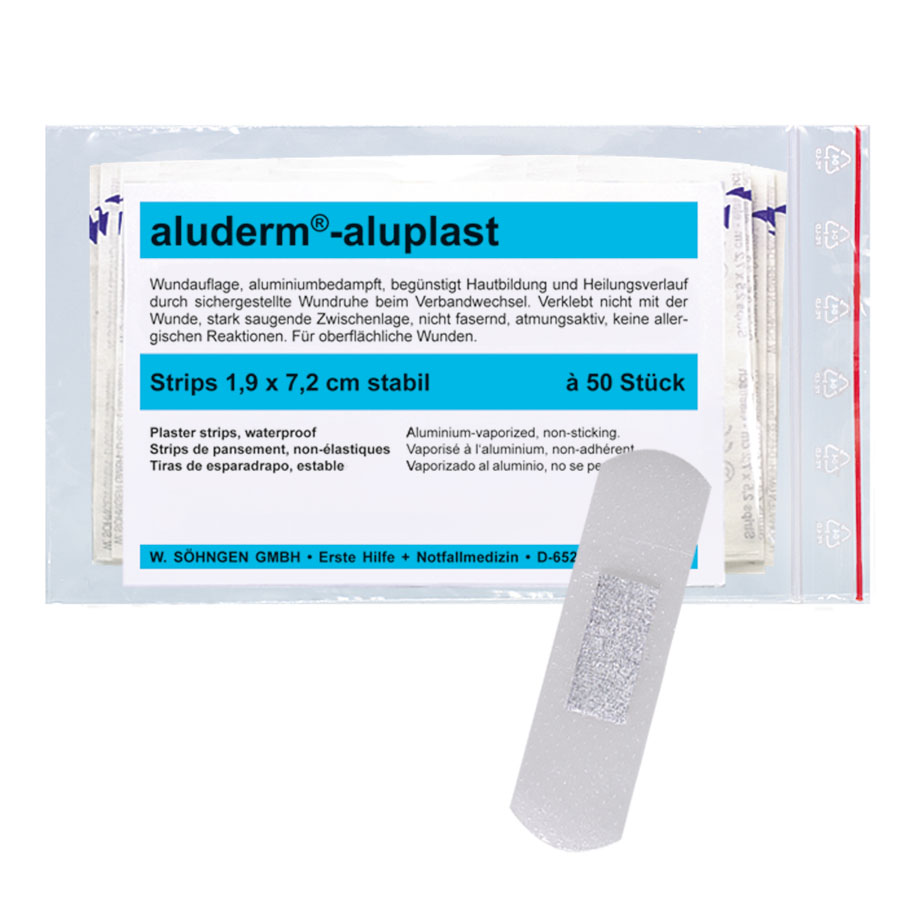 aluderm-aluplast Strips stabil ca. 1,9 x 7,2 cm (50 Stck.)