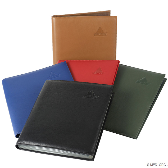 Lederhülle grün für MED+ORG