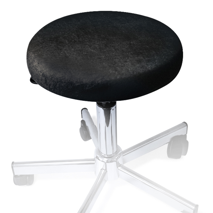 Hockerbezug Frottee schwarz