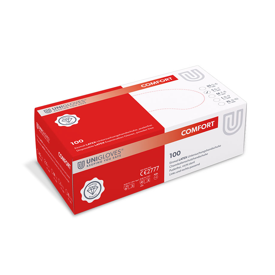 COMFORT Latex U.-Handschuhe Gr. S