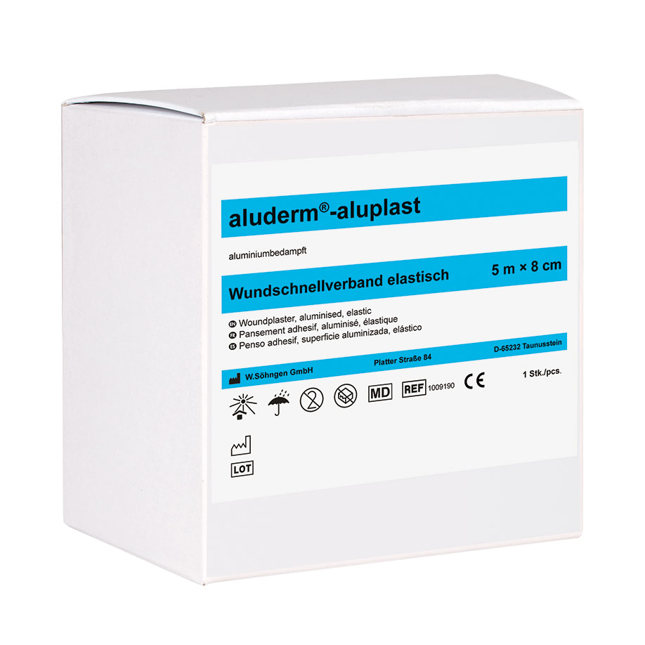 aluderm-aluplast Wundpflaster elastisch, gerollt ca. 5 m x 8 cm