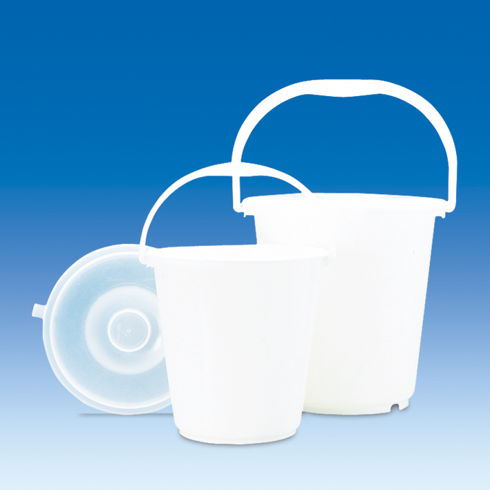 Eimer, PE-HD, weiß, graduiert,