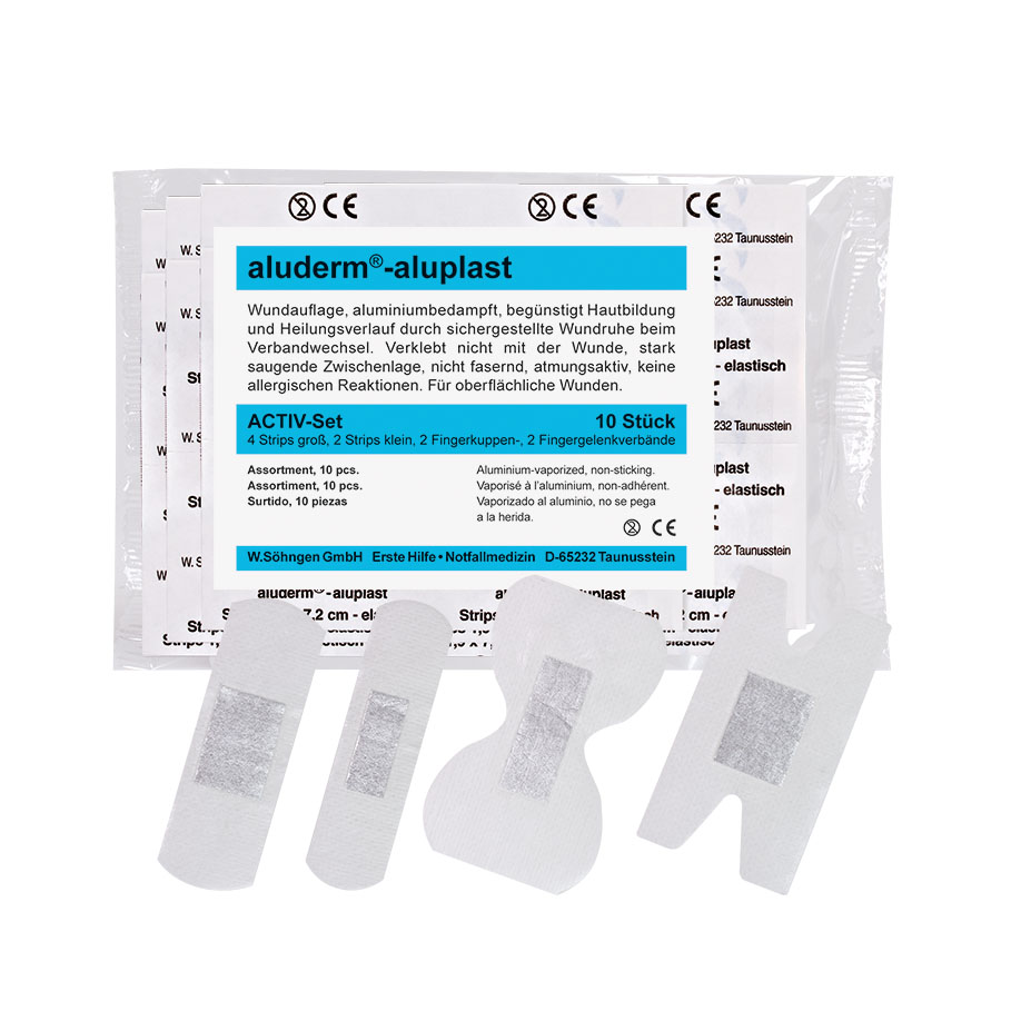 aluderm-aluplast Acitv-Set Pflaster-Sortiment elastisch (10 Stck.)