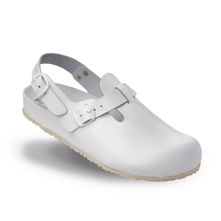 Sandale Modell INGOLSTADT mit Rist- und Fersenriemen, weiß, Gr. 37