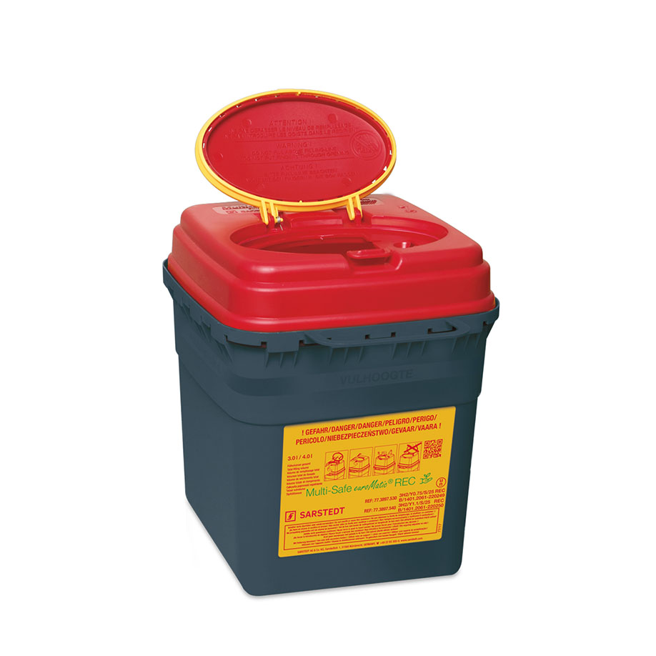Kanülenabwurfbehälter 3,0 Ltr. Multi-Safe euroMatic 3000 REC