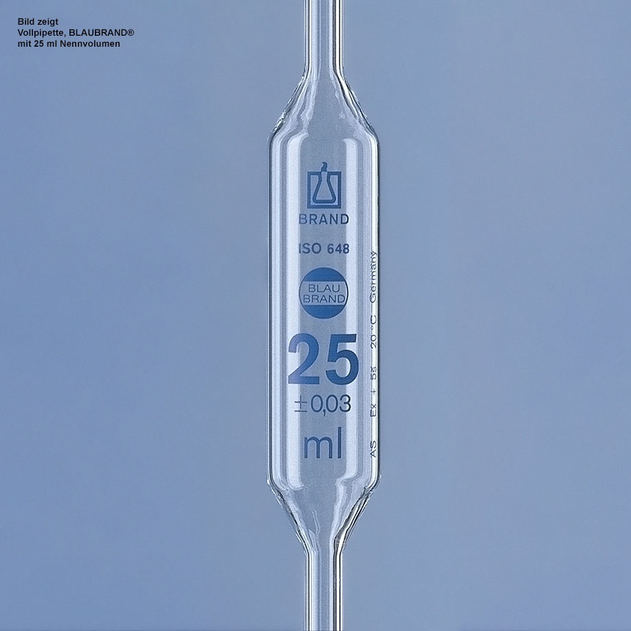Vollpipette, BLAUBRAND, Klasse AS, 2 ml