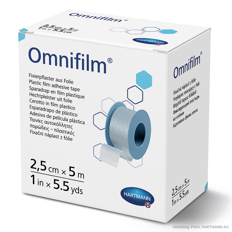 Omnifilm Fixierpflaster 5 m x 2,5 cm,