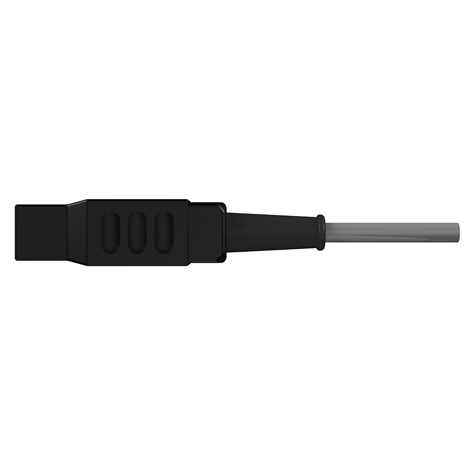 HF-Kabel bipolar, Flachstecker Vierkant, 5 m