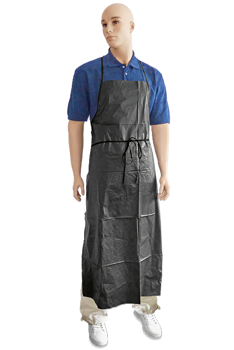 Einmal-PE-Schürzen mit Band schwarz,