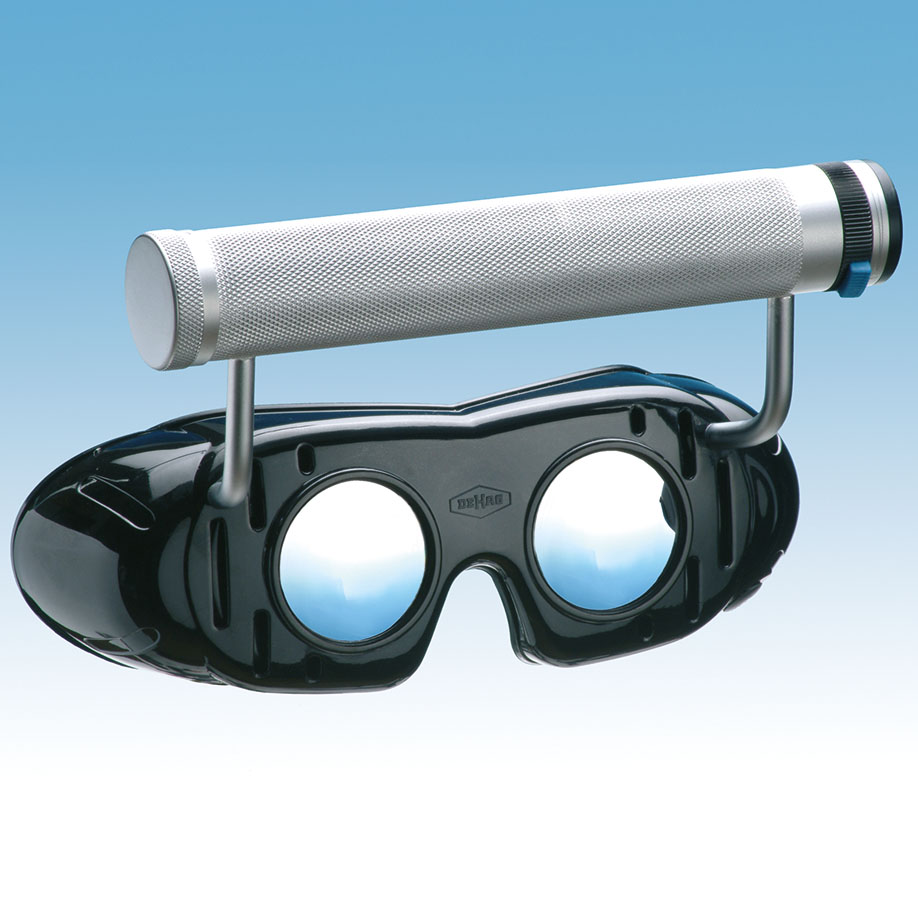 Nystagmusbrille nach Frenzel mit