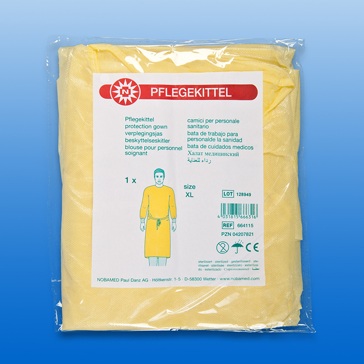 Pflegekittel gelb, Gr. XL