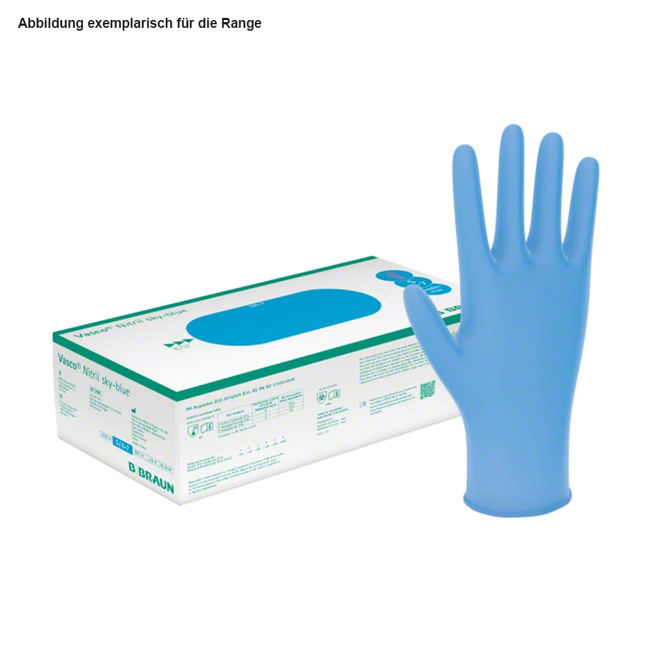 Vasco Nitril sky-blue U.-Handschuhe, PF,