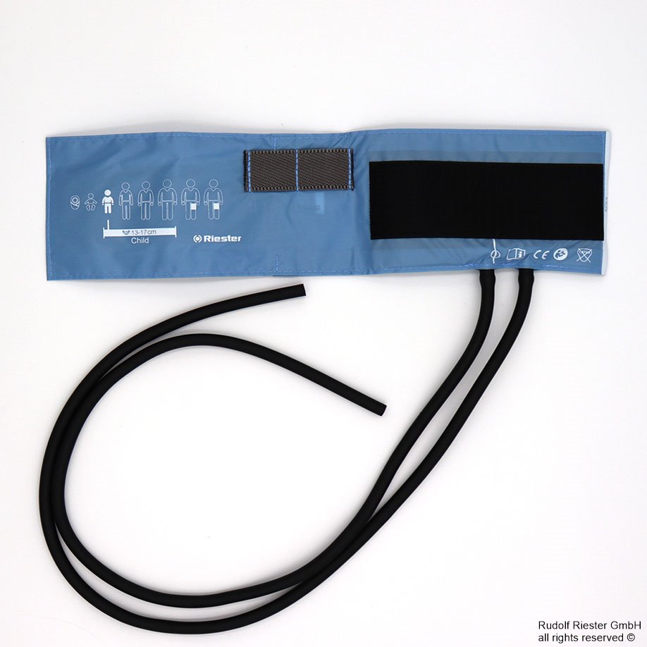 Klettenmanschette Kinder, 35,5 x 10 cm, 2-Schlauch, blau