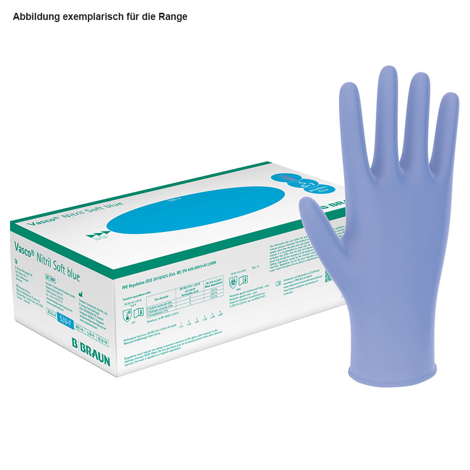 Vasco Nitril Soft blue U.-Handschuhe,