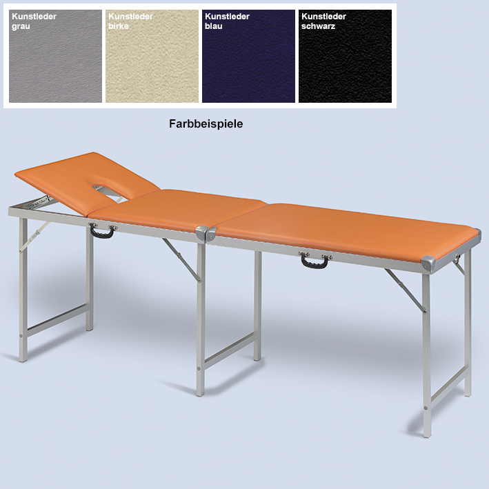 Koffermassagebank mit Kopfteil
